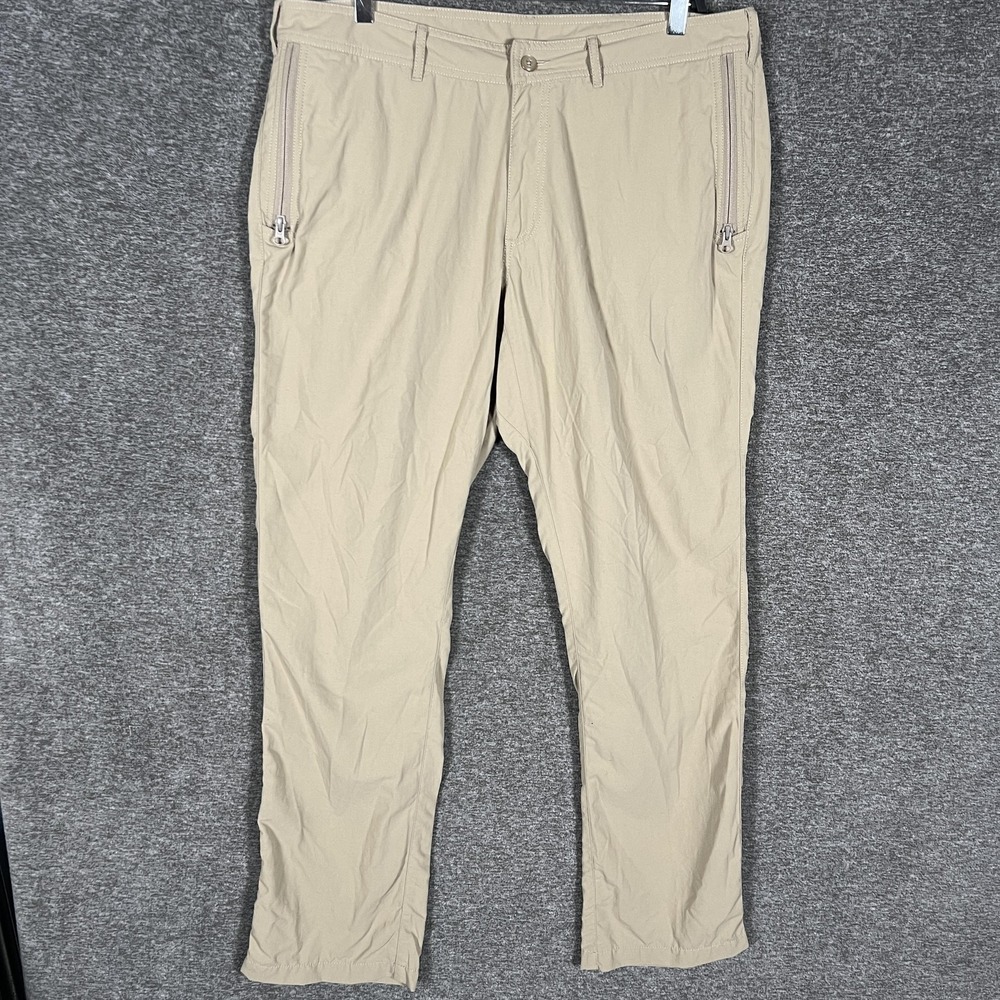 Clothing Arts Pants‎ Mens 36x32 Beige P^cubed Pick-Pocket Proof Travel Khakis